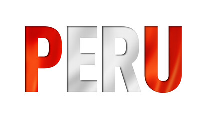 peruvian flag text font