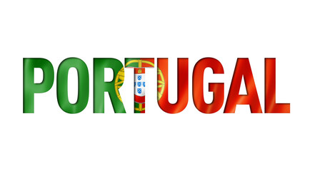 portugal flag text font