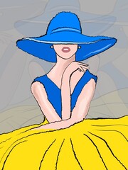 girl in hat Ukrainian fashion style © Екатерина Приходько