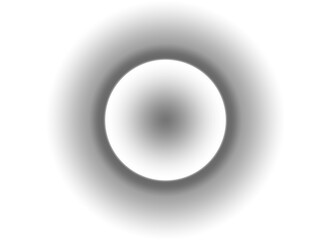 black ring shape with soft focus blur edges on horizontal background. space for text