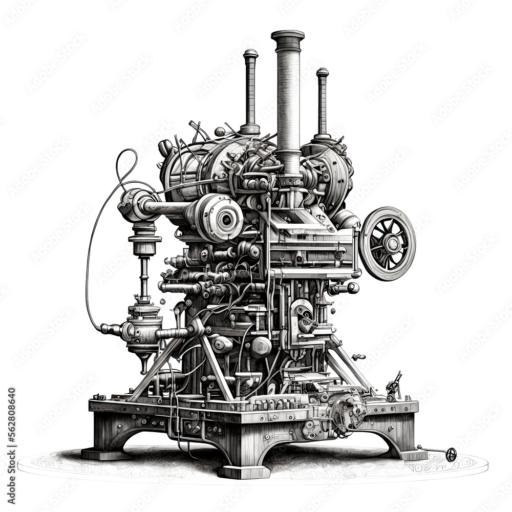 Poster a machine with a long tube - generative ai
