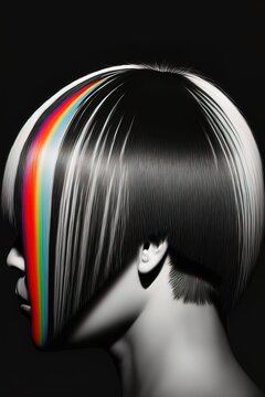 Fashion Hair. Hairstyle. Beauty Fashion Model Portrait. Hairdressing.