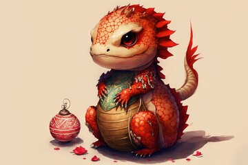 Chinesische Babydrachen - ai generiert