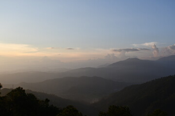 Fototapeta premium sunset in the mountains