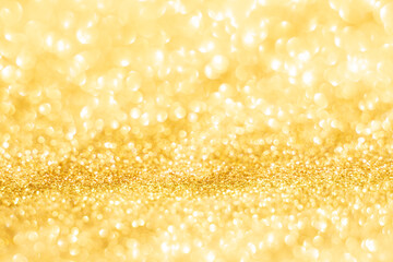 Gold glitter defocused texture background. gold christmas abstract background.