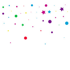 Rainbow Confetti Christmas Vector White