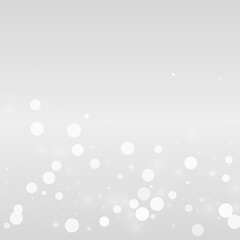 Gray Snow Vector Grey Background. New Snowflake