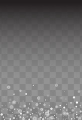 White Snow Vector Transparent Background.