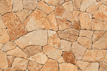 Mediterranean wall made of sandstone
