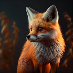 Obraz premium A Beautiful Red Fox