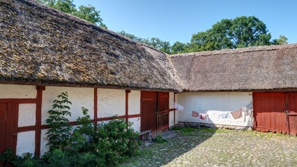 Fototapeta na wymiar maison traditionnelle ancienne suédoise 