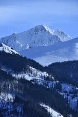 tatry wysokie, tpn, zima, śnieg, tanap, góra, krajobraz, niebo, 