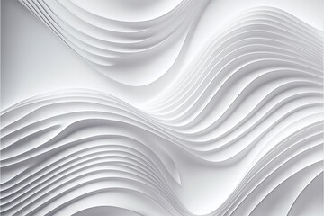 White abstract background with waves. Creative Architectural Concept Generative AI