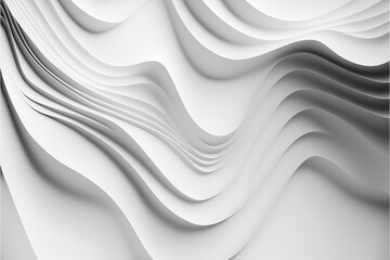 White abstract background with waves. Creative Architectural Concept Generative AI