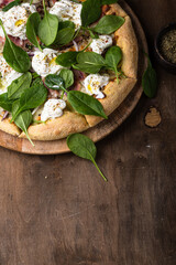 Obraz na płótnie Canvas Italian pizza with soft cheese mozzarella