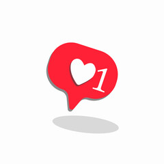 Social network icon. Heart. Like icon vector. Social media. Symbols for web site.Computer and mobile vector.