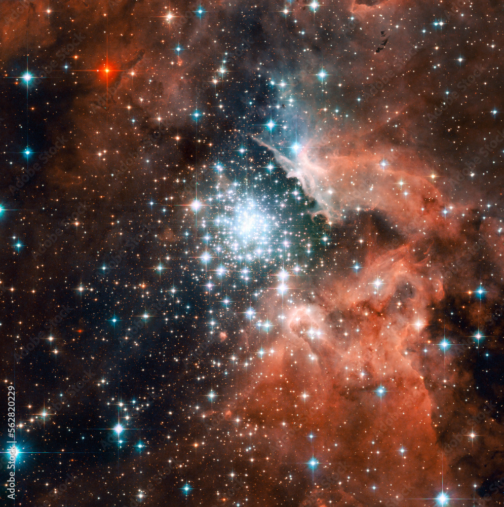 Wall mural new nasa hubble deep space telescope images. elements of this image furnished by nasa.