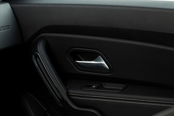 Obraz na płótnie Canvas Modern car interior door panel. Car detailing.