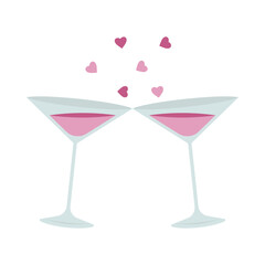 Valentine's Day Cocktail Glass