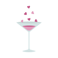 Valentine's Day Cocktail Glass