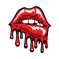 red lips vector shutup mouth