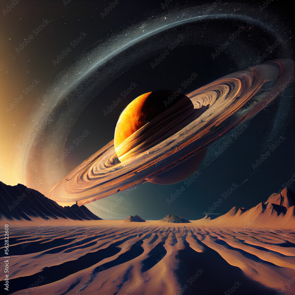 Wall mural deep space journey - by generative ai