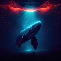 Spirit animal Whale - By Generative AI