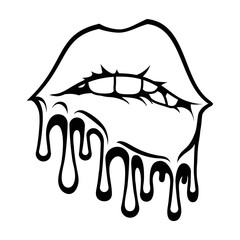 dripping lips mouth