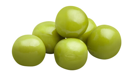 Delicious green peas cut out
