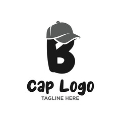 Letter B Cap Logo Design Template Inspiration, Vector Illustration.