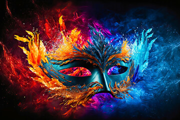 Carnival mask .Traditional mask for carnival, generative ai
