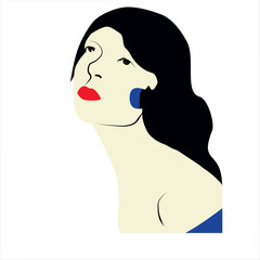 illustration of a woman with a hair