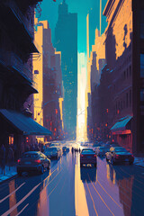 Streets of New York Manhattan - Art Painting