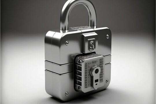 Internet Security Padlock, Generative AI, Encryption, Cybersecurity, Secure Connection