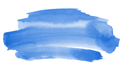 PNG Abstract  watercolor blue color brushstrokes painting smear on tranparent background. Texture paper.