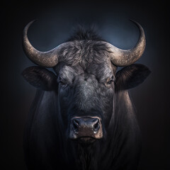 African Buffalo Portrait-Generative AI
