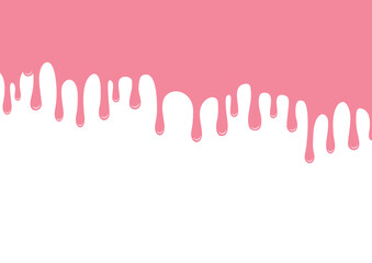 垂れた苺チョコレートのイラスト_垂れたピンクのペンキ
