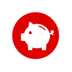 Piggy - vector icon