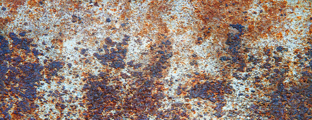 Rusty corrosion on metal background