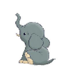 Baby elephant 8 bit  icon