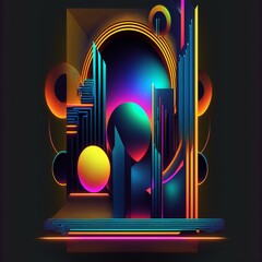 Colorful Abstract Art, Background, Generative AI, Generative, AI
