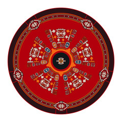 Kilim round design element 17