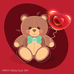 CUTE TEDDY BEAR FOR VALENTINES DAY