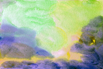 Hand drawn watercolor green red texture