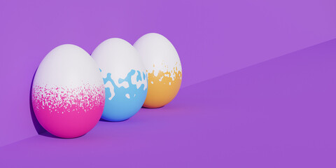 Fototapeta na wymiar easter egg 3d render illustration minimal concept
