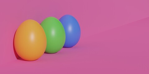 easter egg 3d render illustration minimal concept