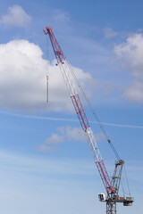 construction site with crane