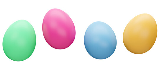 easter egg falling 3d render illustration