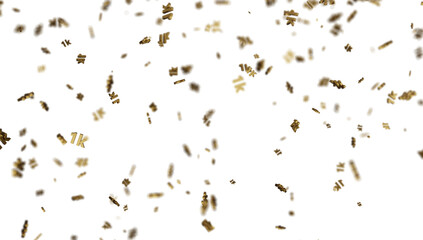 1k followers celebration banner for use in social media. Golden gratitude text isolated over transparent background