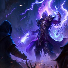 mage, sorcier, sorceleur, witcher, fantasy art generatif AI